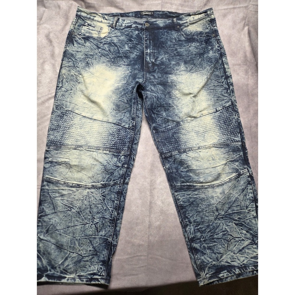 Modern Culture Jeans 48Wx30L Blue Distressed Denim Y2K Wide Leg Baggy Skater Hip